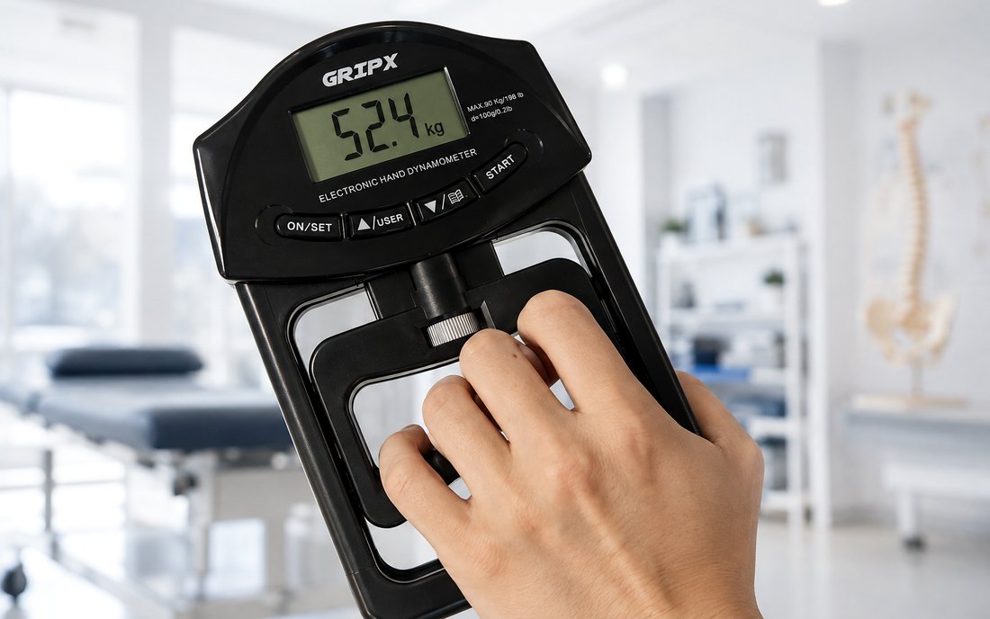 Dinamometro hand grip per la misura della forza di presa