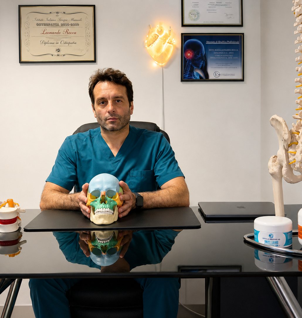 Il Dott. Leonardo Rocca nel suo studio di Imola